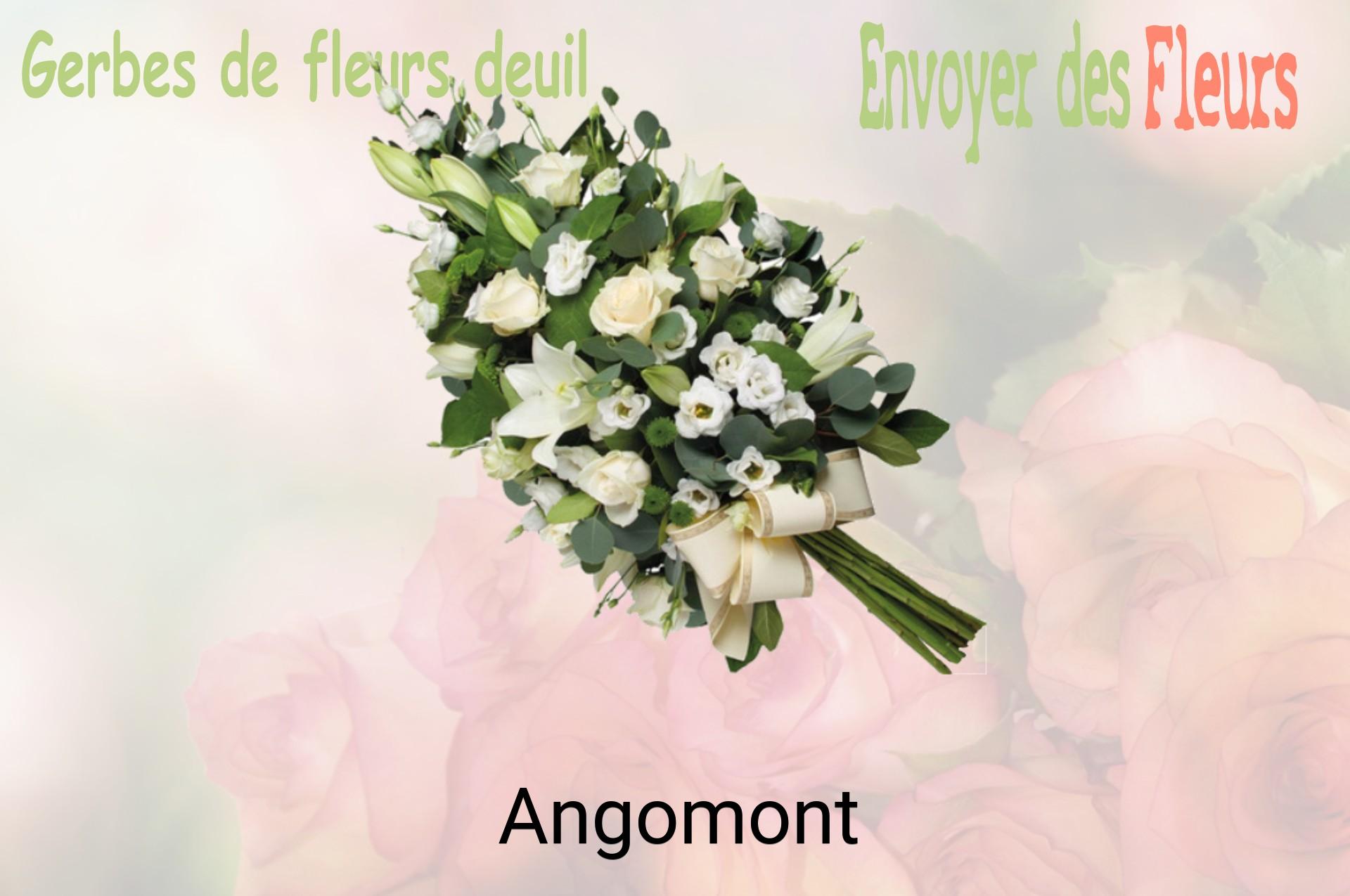 Gerbe de fleurs de deuil livrée à Angomont
